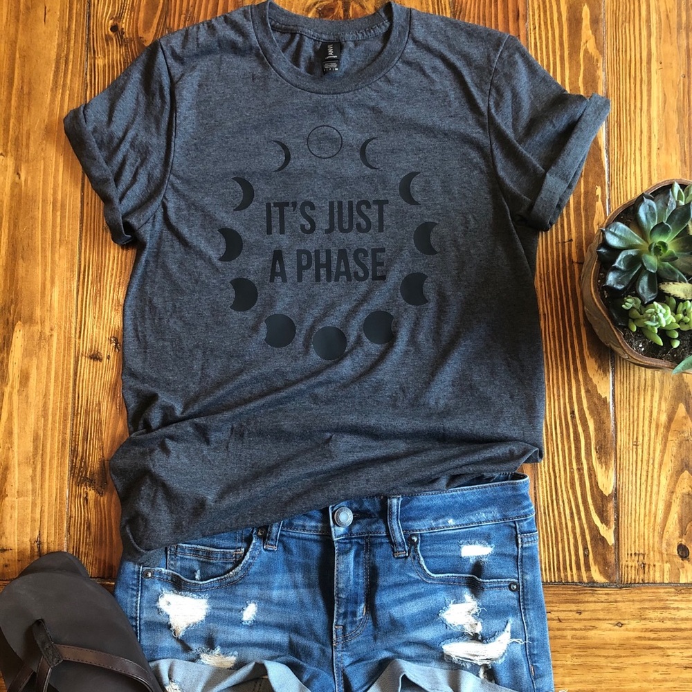 Anvil - Unisex Adult Moon Phases Graphic Tee